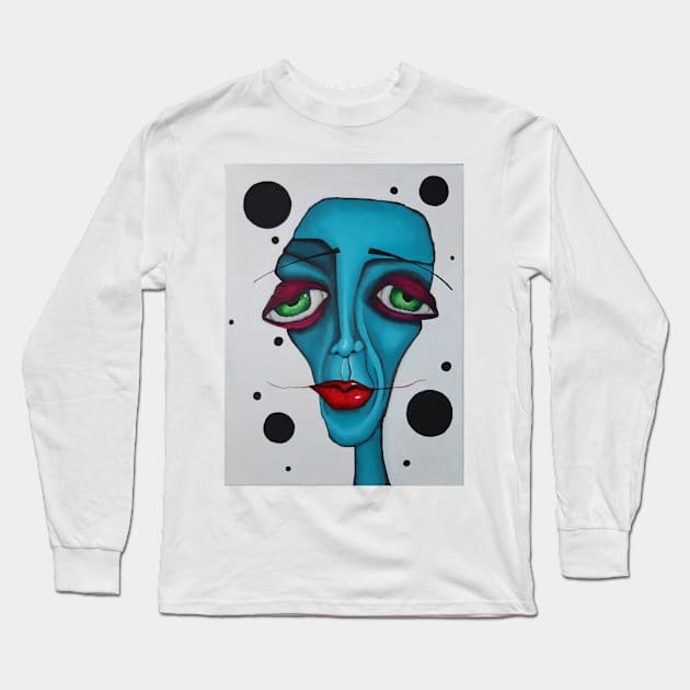 abstract face Long Sleeve T-Shirt by momo1